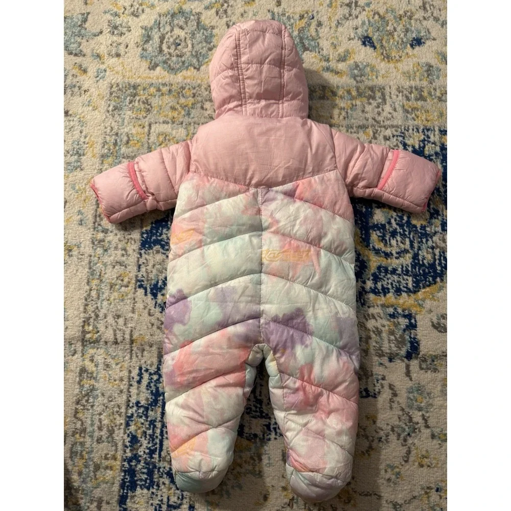 Spyder Baby Bunting Sz 3-6 Mos Snowsuit Pink Tie Dye Warm Water Resistant Skiing